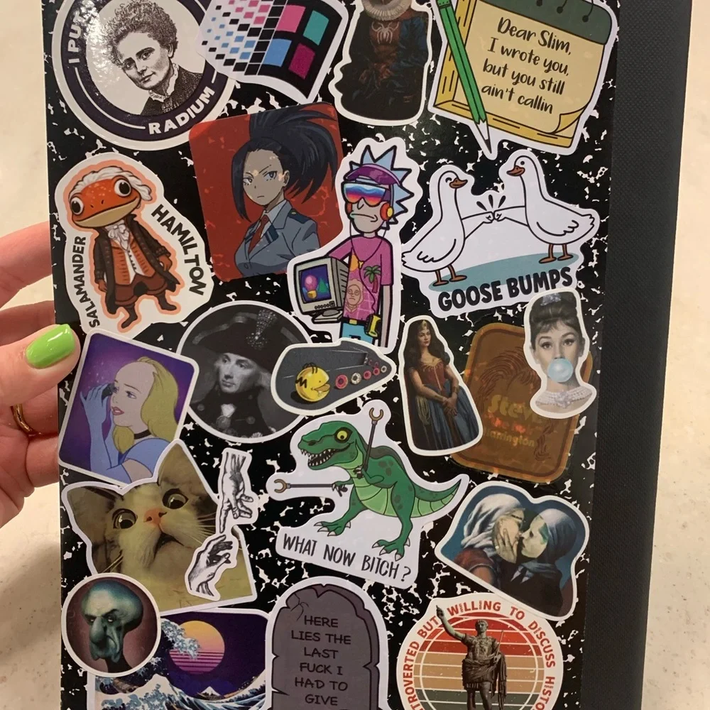 Brand New Sticker-Covered Composition Notebook. One-of-a-Kind